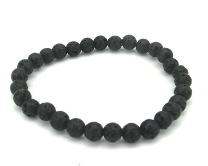 Powerbead armband Lava 6 mm